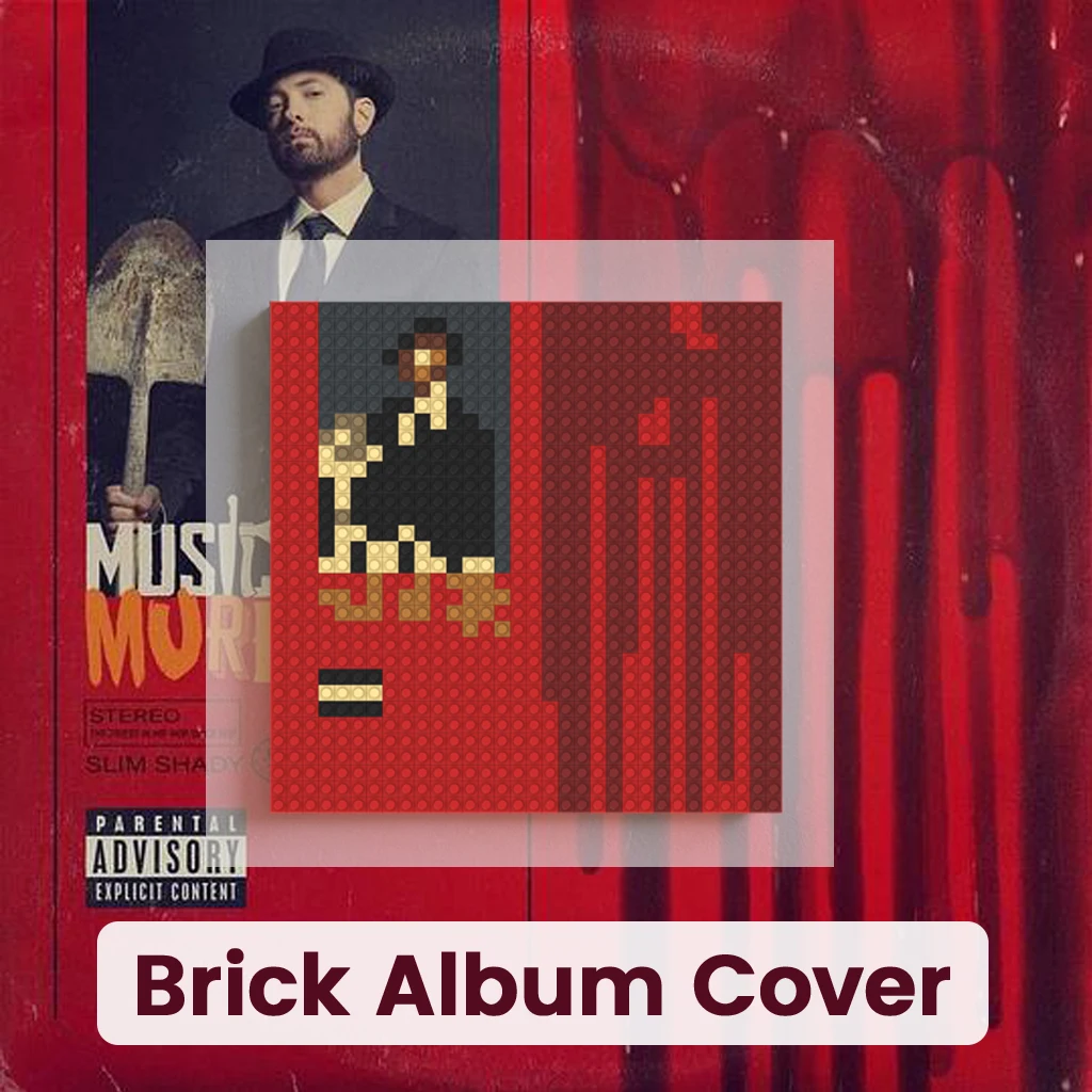 

E-Eminem Hip Hop Music Building Blocks Pixel Brick Mosaic Art Album Cover Wall Decor Home Living Room Bedroom Painting Gift