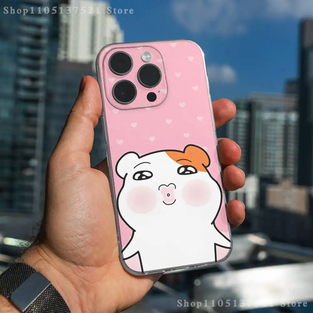 Simpatica custodia per telefono Oruchuban Ebichu per iPhone 17,16,15,14,13,12,11 Pro,Max,Plus,X,XS,XR,SE4,E Mini Cover morbida trasparente