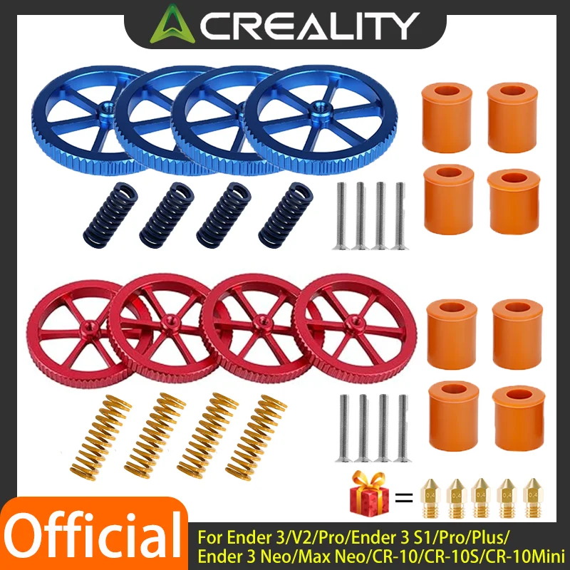 

Creality Ender 3 Heatbed Leveling Kit Springs Upgrade Kit Leveling Nut+Springs+Silicone Column for Ender 3 series/CR-10 3D Prin