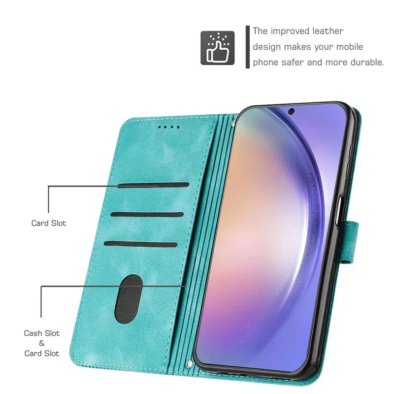 Wallet Magnetic Flip Leather Case For Samsung Galaxy A14 A34 A51 A54 A71 S24 Ultra S23 Plus S22 S21 S20 FE S10 Fall Prevention