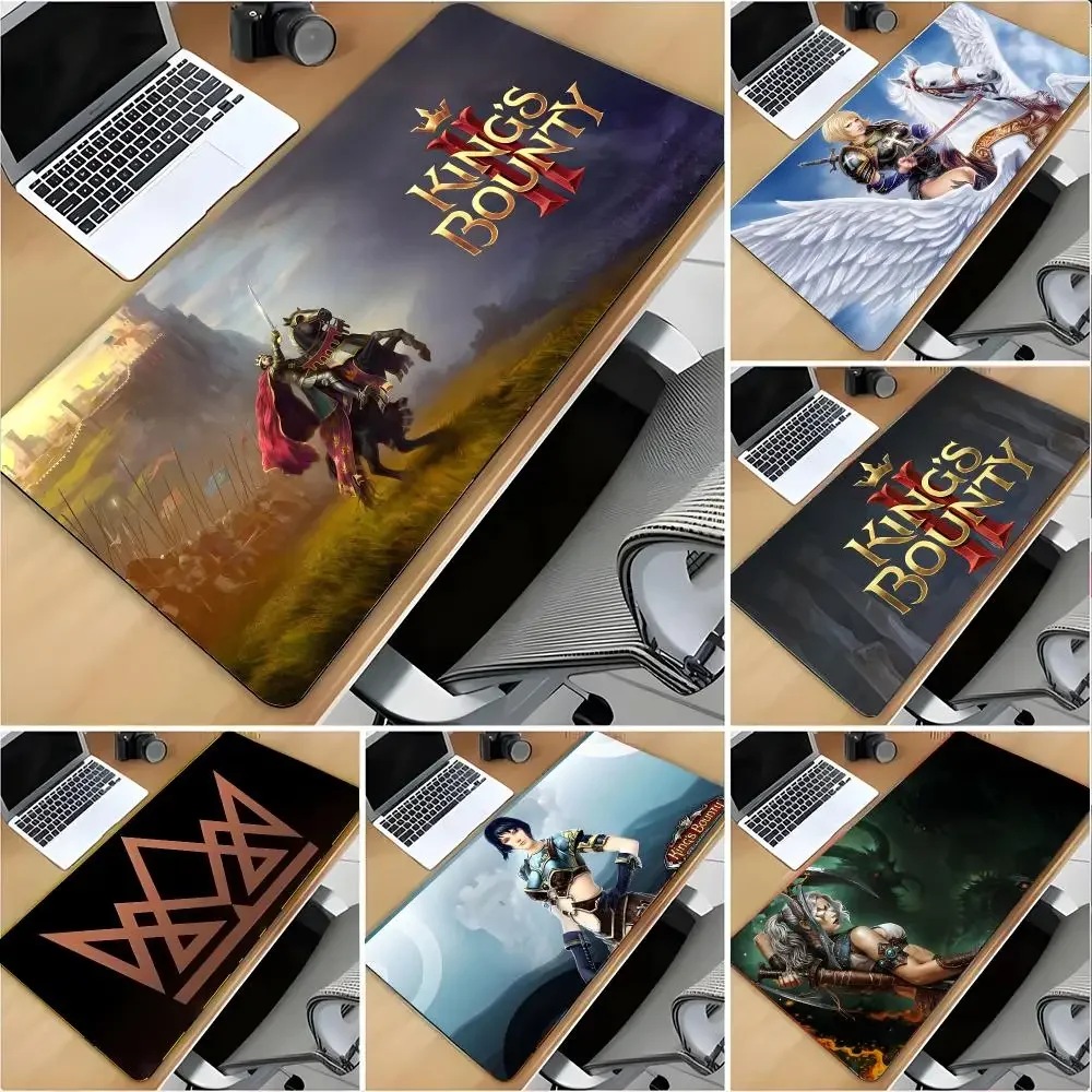 Game Strategy King's Bounty Mouse Pad Large Mouse Pad Desk Mat Non‑Slip Gaming Board Game Mat with Stitched Edges