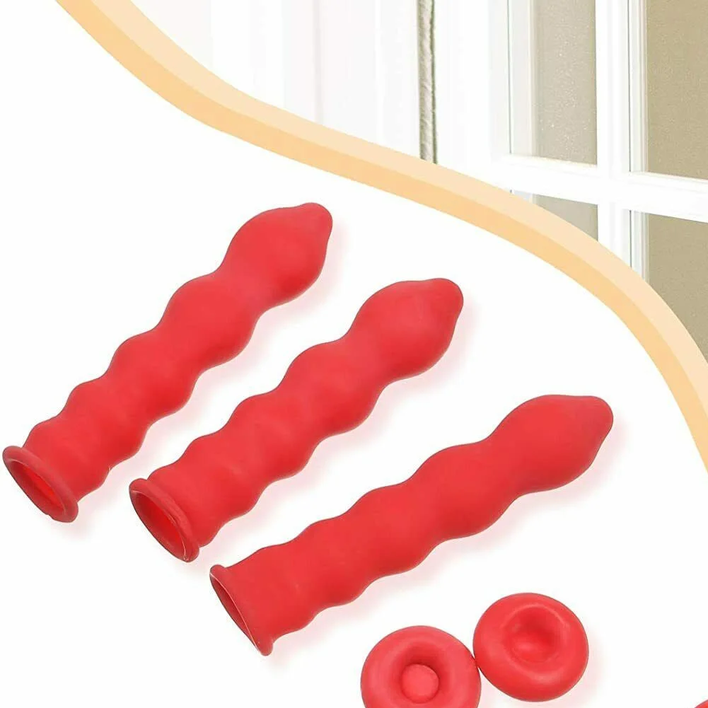 Tapa selladora de látex rojo, tubo de calafateo abierto, punta de pegamento de vidrio, manga protectora, boquilla de pegamento, 20 unidades por juego