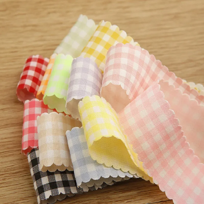 Houndstooth Ribbon Cotton DIY Hair Bow Hairclip Accessories Tie Brooch Handmade Design Printed Tape 10 16 25 40mm Sewing Fabric