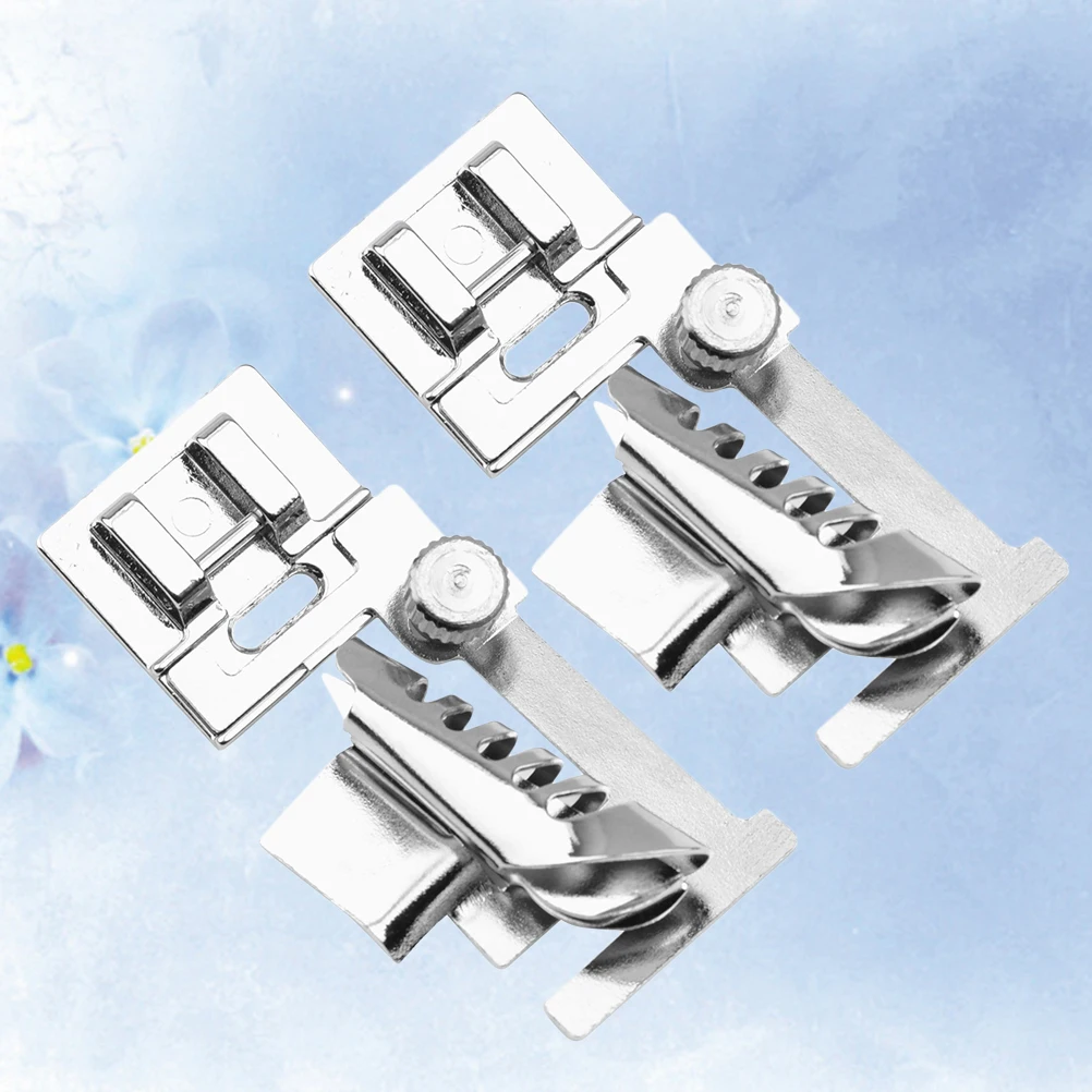 

2Pcs Sewing Machine Presser Foot Rolled Accessories Presser Foot Set Crimping Foot Set for Low Sewing Machine Baby Lock