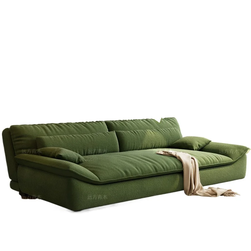 

French retro wind snow velvet large and small apartment living room double dual-purpose telescopic integrated folding sofa bed