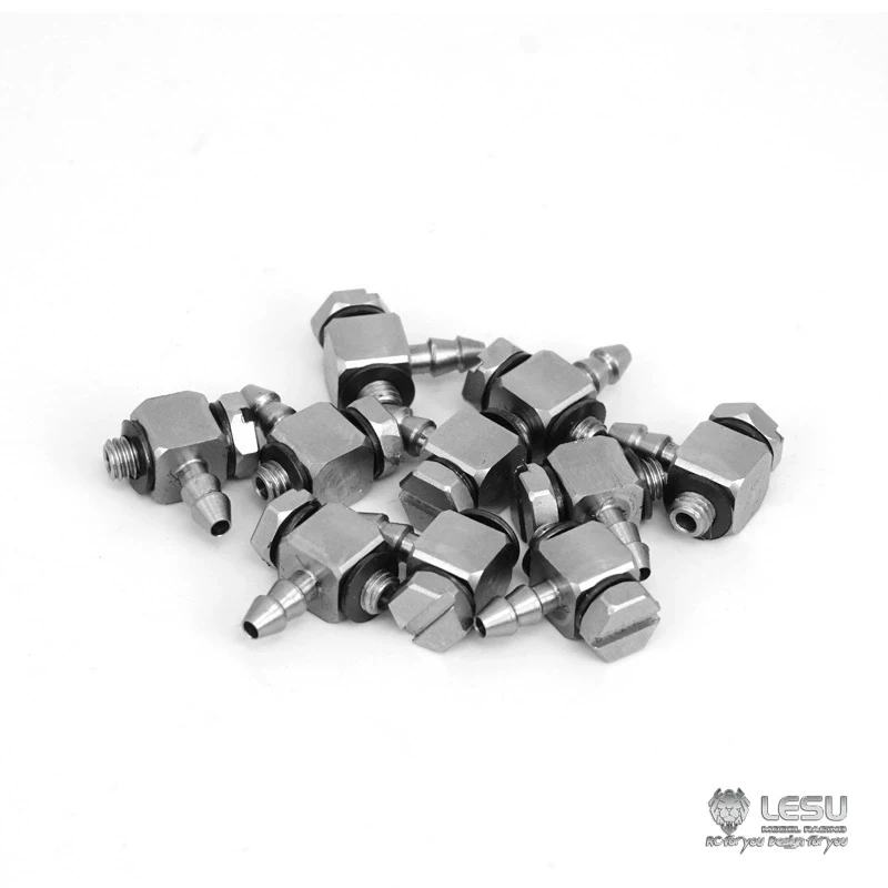 LESU hydraulic model modified stainless steel precision bent through oil nozzle M3-3 nylon tubing 3*2MM installation