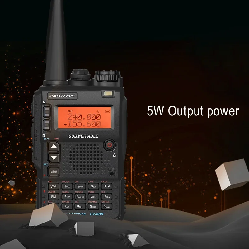 Handheld UHF VHF Ham Radio with 128 Groups Channels Storage Zastone UV-8DR 2025