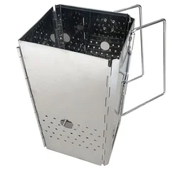 Outdoor Wood Stove Grill Portable Folding And Multifunctional Stainless Steel Integrated BBQ Camping Picnic Grill Fire Stove