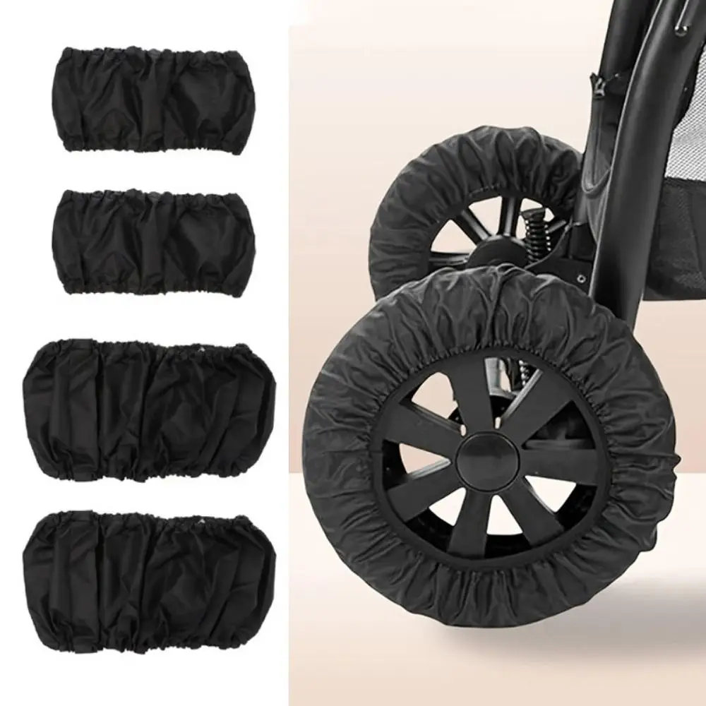 

Oxford Cloth Stroller Wheel Dustproof Cover Black Stroller Accessories Infant Pushchair Wheel Cover Pram Wheel Anti-Dirty Cover