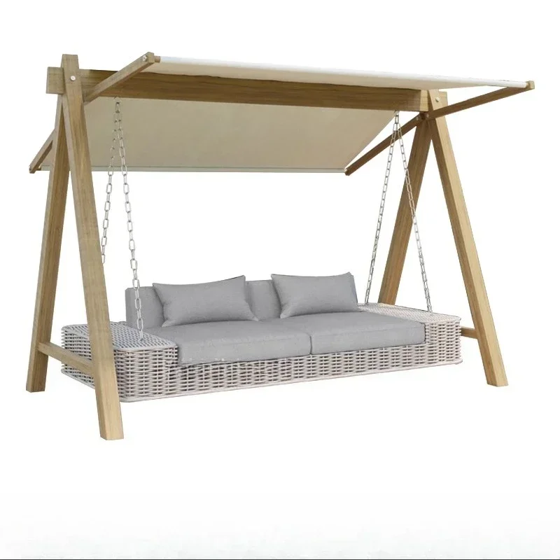 Outdoor swing courtyard hammock garden lazy double rocking chair outdoor terrace household outdoor balcony hanging chair cradle