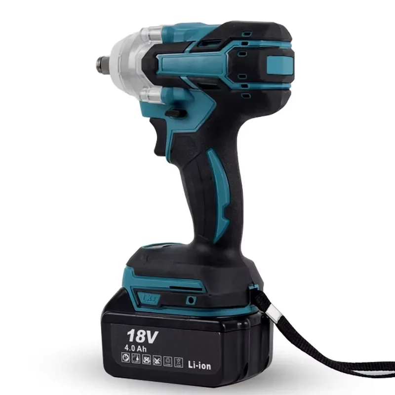 18V Brushless Cordless Impact Wrench 1/2 Inch Drive 380Nm High Torque Electric Power Tool for Car Repair Heavy Duty