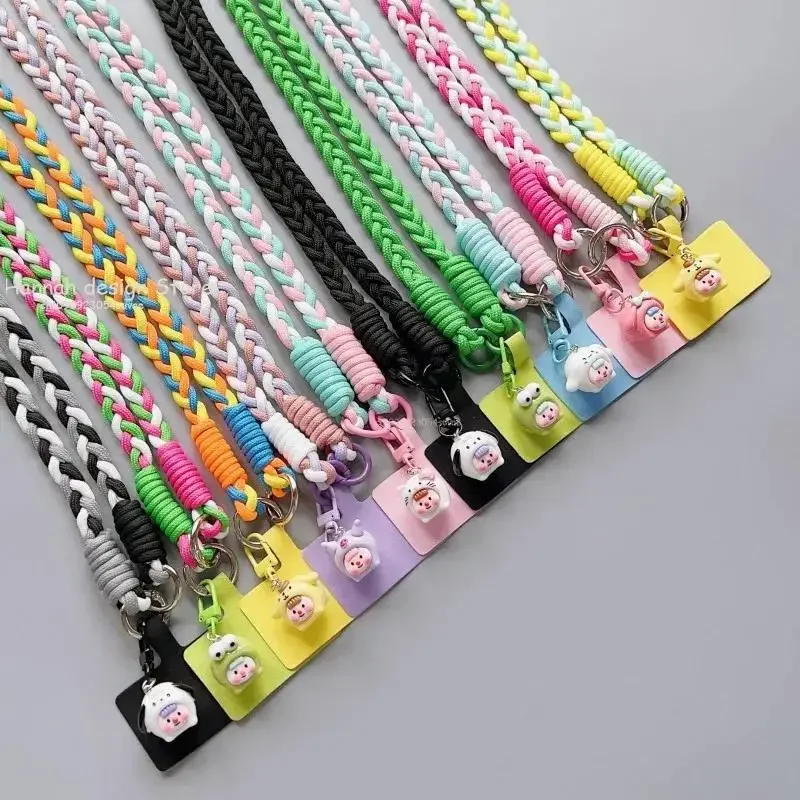 1pcs Creative Cartoon Mobile Phone DYM Universal Lanyard Crossbody Long Rope Lanyard Rope Cartoon Decorative Pendant Accessories