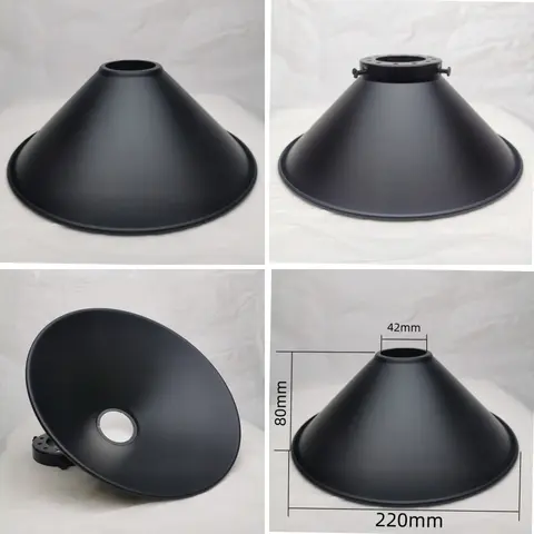 काले लोहे का लैंपशेड अमेरिकी रेट्रो औद्योगिक शैली झूमर दीवार लैंप टेबल लैंप रेस्तरां कपड़ों की दुकान लैंप सहायक उपकरण 6 best sales काले धातु लैंप शेड - №2