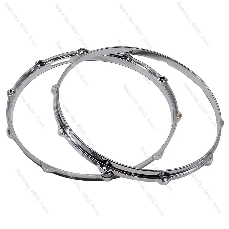 14 Inch 10 Hole Silver Die-Cast Drum Hoop for Snare Floor Tom Jazz Drum Kit Aluminum Alloy Accessory