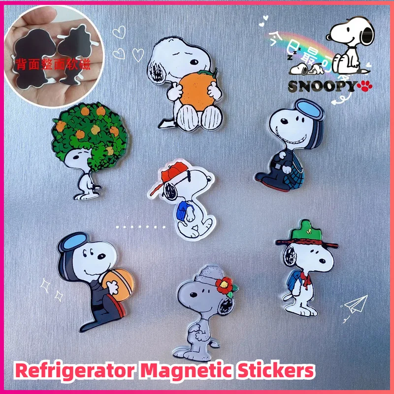 

Snoopy периферийные садовые наклейки на холодильник, персонаж мультфильма, наклейки на холодильник, украшение для кухни, холодильника