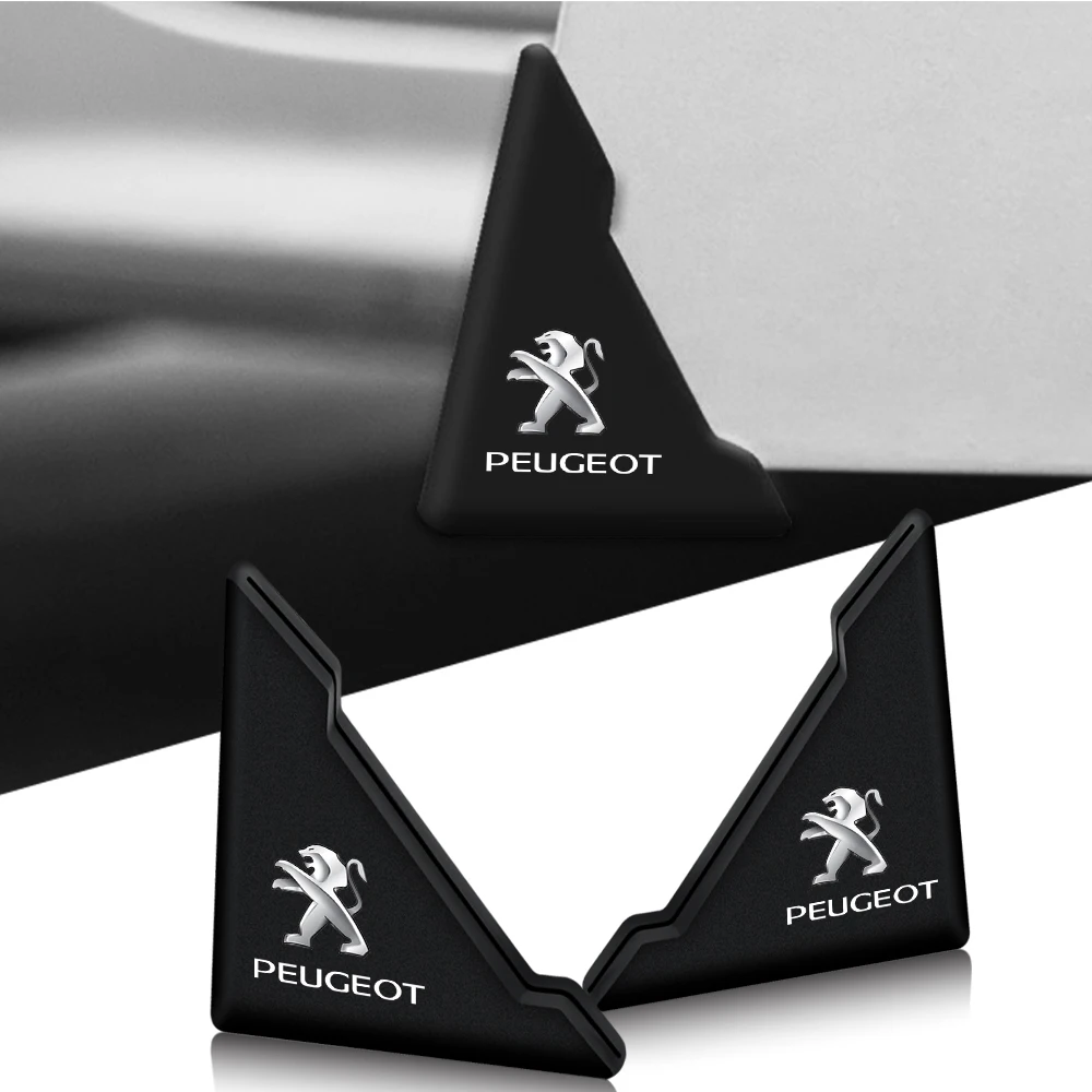 2pcs Silicone Car Door Corner Protector Cover Bumper Anti Scratch Collision For Peugeot 3008 206 208 308 307 407 508 2008 5008