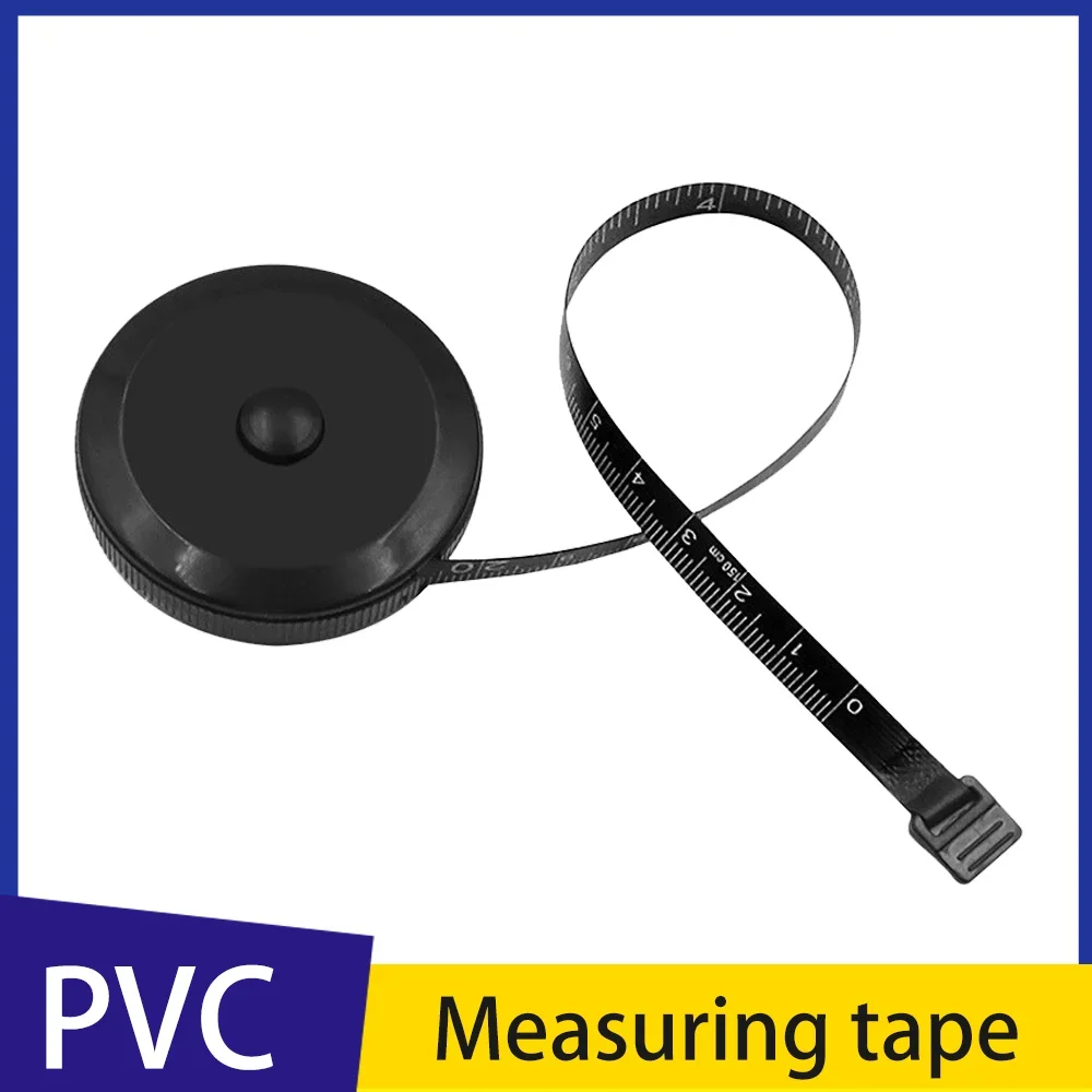 Black Tape Measure Gift Tape Mini Tape Automatic Retractable Plastic Soft Ruler Measuring Gadget Stationery Tools