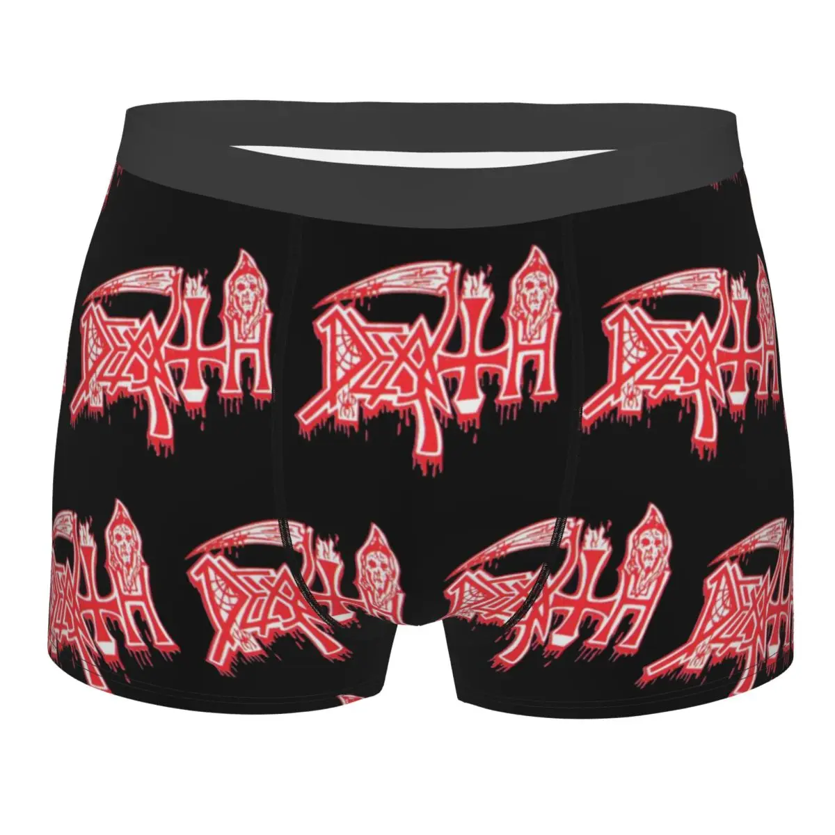 Boxer Underpants Shorts Death Band Rock Band Metal Music Panties Men's Soft Underwear for Homme Man Boyfriend Gift