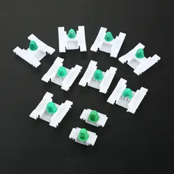 10 pièces de Moulage De Porte De Voiture clips de panneau de garnissage Bumpstrip En Plastique Blanc Rivet De Retenue Automatique Clip de Fixation Pour V W MK3 Golf