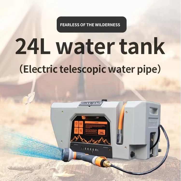 24L Durable Portable  Tank with Rechargeable Lithium Battery 12V Electric Water  for Outdoor Camping