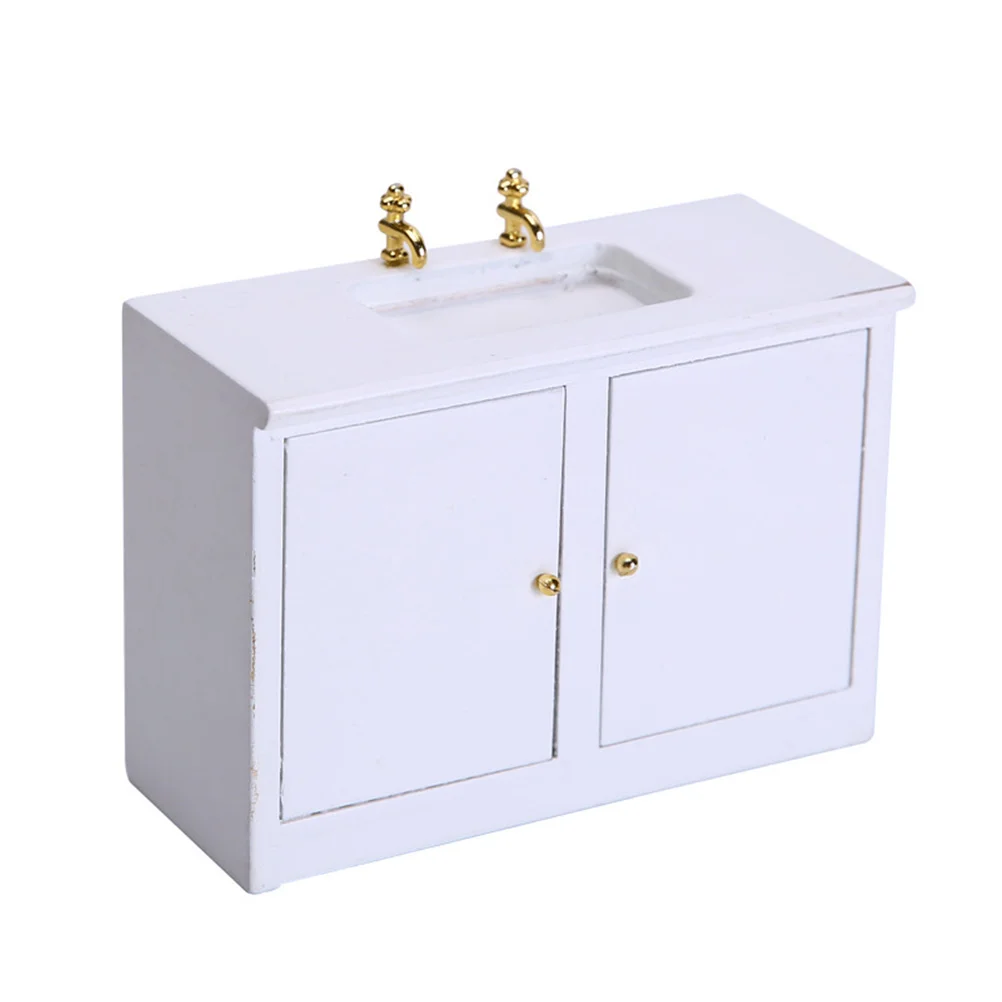 

Sink Table Miniature Furniture Small House Plaything Model Washing Accessory Basin Supply Tiny