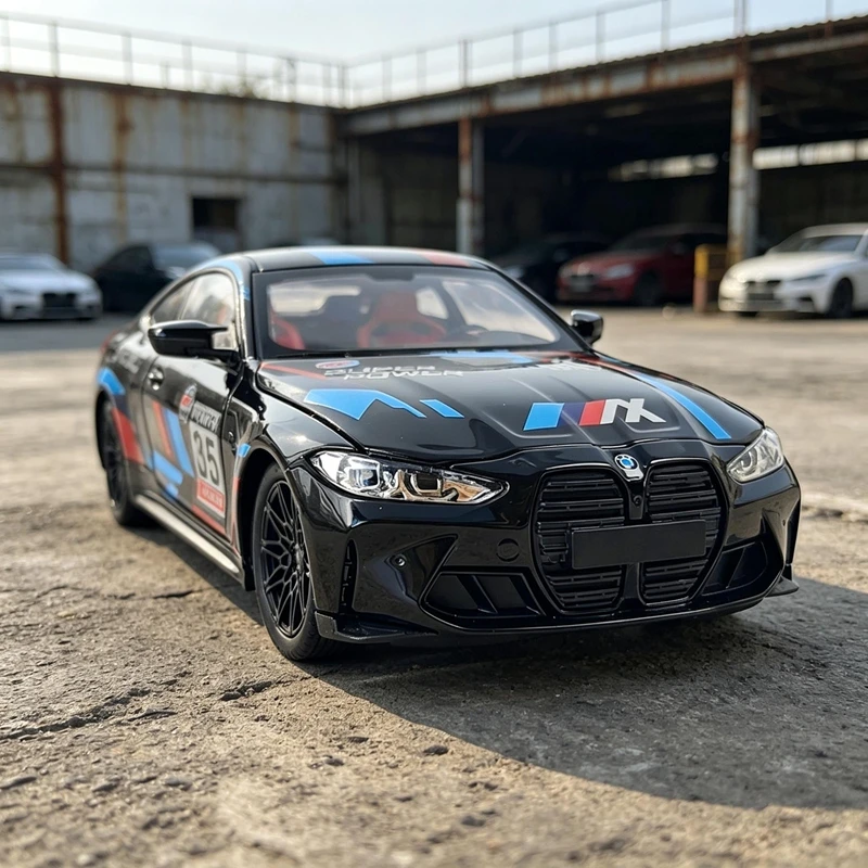 1:24 simulation BMW M4 alloy car model doors and engine hood, trunk can be opened has simulated sound and lighting functions