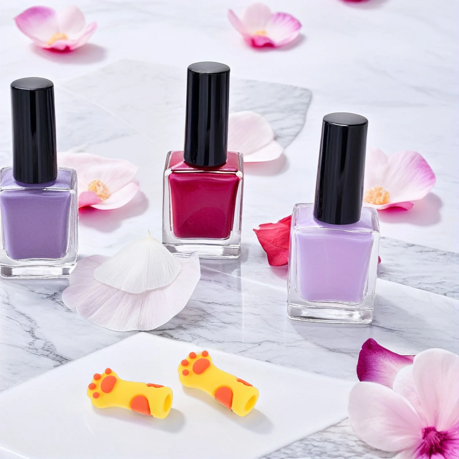 

10 Pcs Manicure Tool Protection Case Cuticle Sleeves Nail Protector Scissors Covers Silica Gel Nipper Protectors