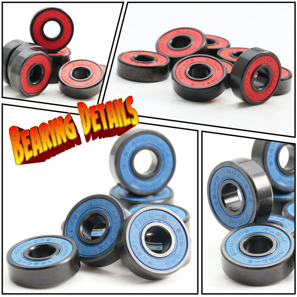 608RS 8*22*7 mm ABEC-9 スケートボード ボールベアリング 8個/16個