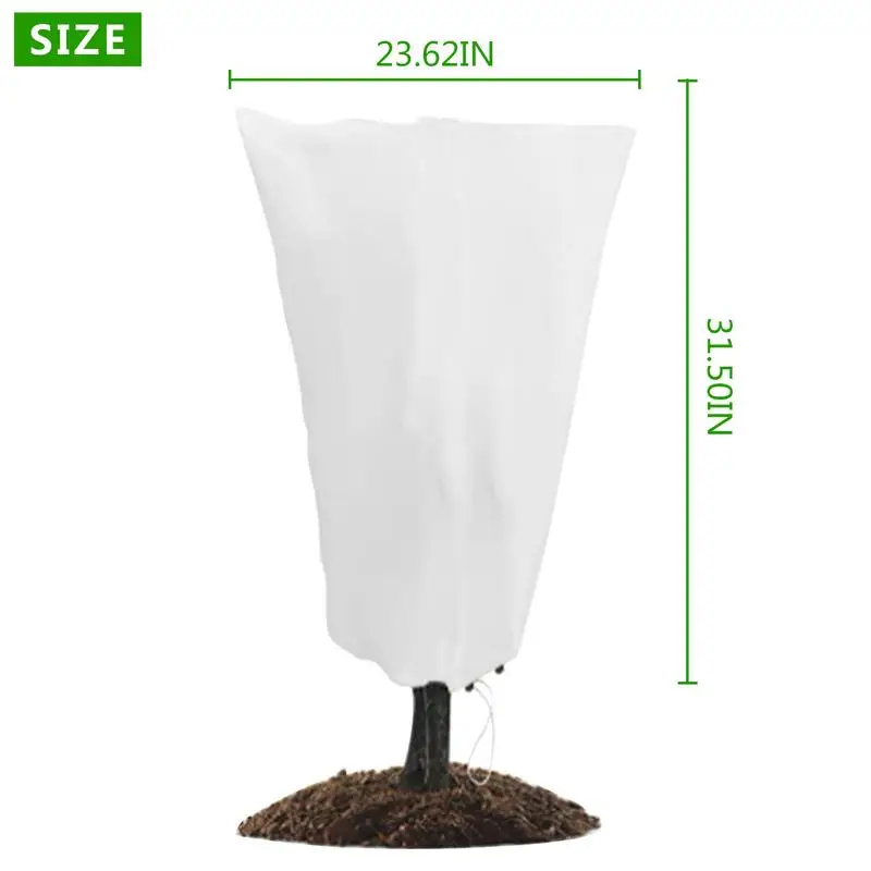 Plant Cover For Winter Plant Shrub Jacket Plant Protector Bag With Drawstring Freeze Protection Frost Cover For Fruit Tree