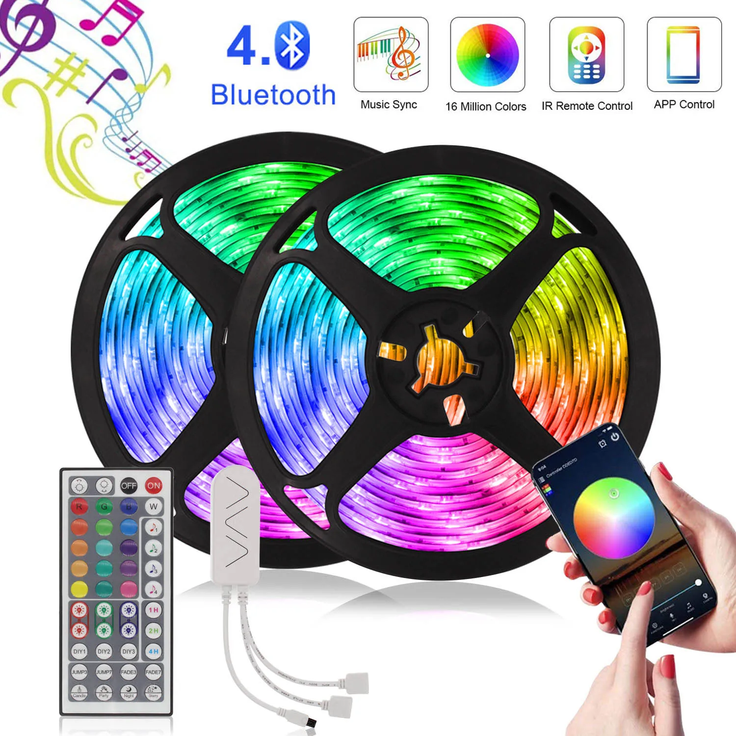 LED Strip Lights RGB 5050 LED USB Bluetooh Flexible Lamp Tape With Remote Control For Bedroom TV Backlight Home Party Decoration