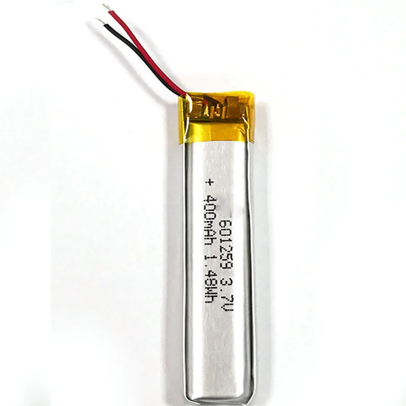 2/5/10/20 Pcs 3.7V 400mAh 601259 Lithium Polymer Ion Battery 2.0mm JST Connector