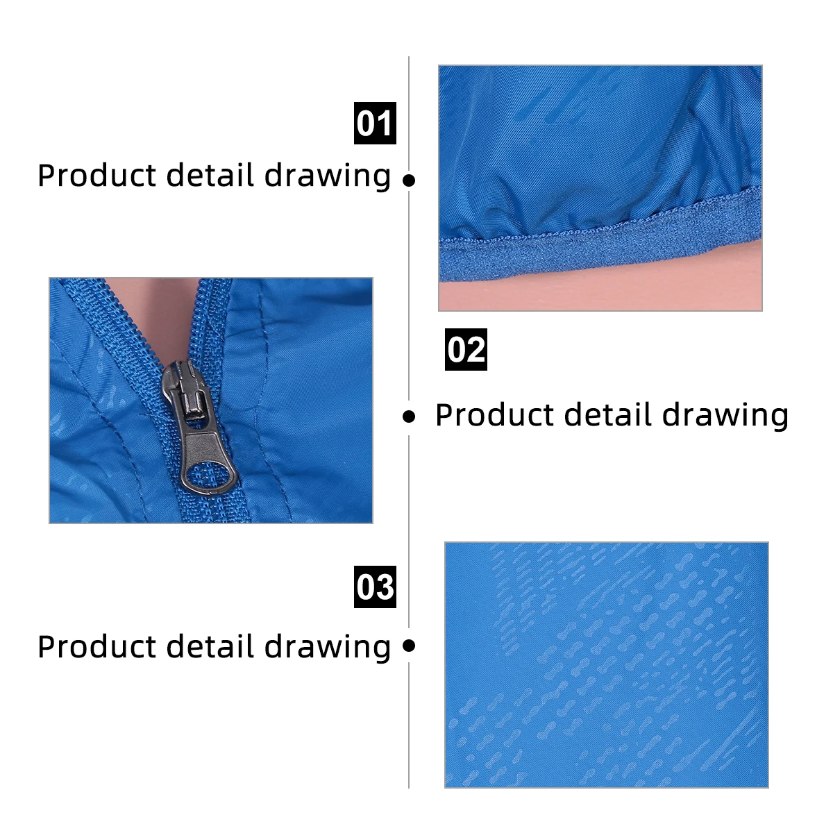 

Lightweight Blue Sun Protection Clothing Size Xxxl Waterproof Breathproof Anti-Uv Coat Windproof Outdoor Sports Hiking Camping