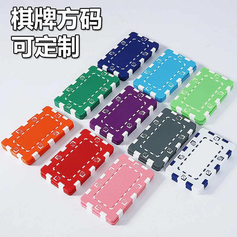 10 Pcs ABS No Denomination Square Chips for Texas Hold'em Casino Blackjack Club No Face Value Chip Coins for Gambling Home