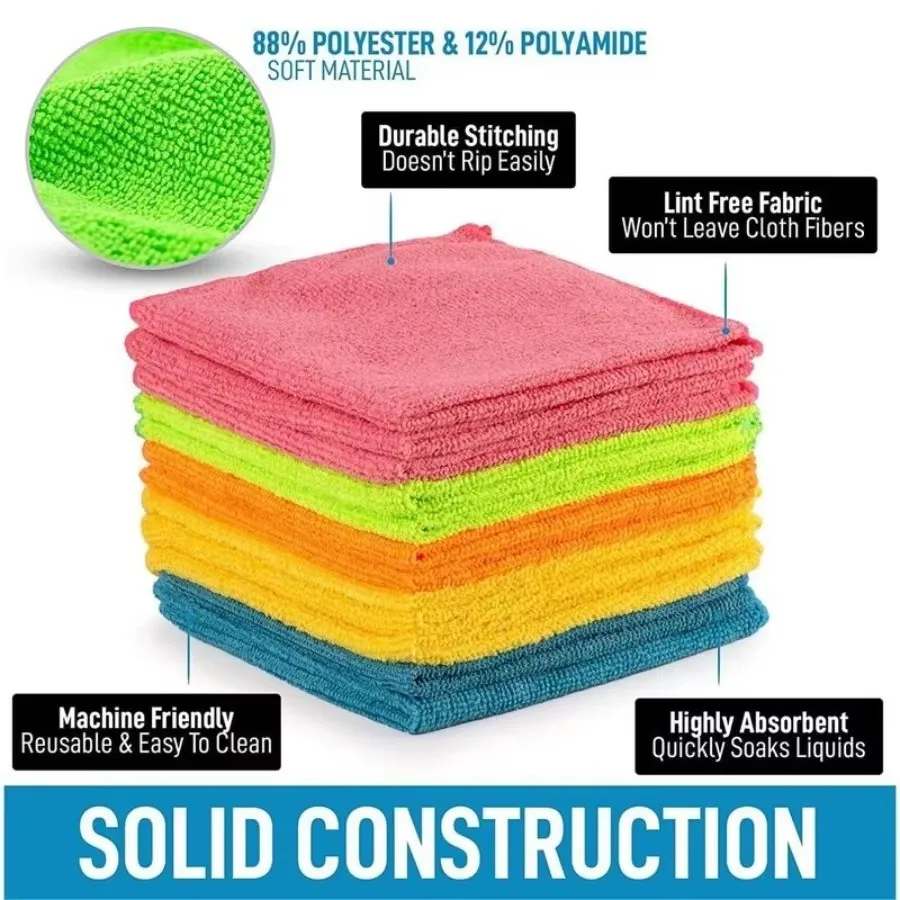 1/3/5PCS Microfiber Car Cleaning Towel: Multi-purpose, Highly Absorbent Cleaning Towel; Car Care and Detailing Tool