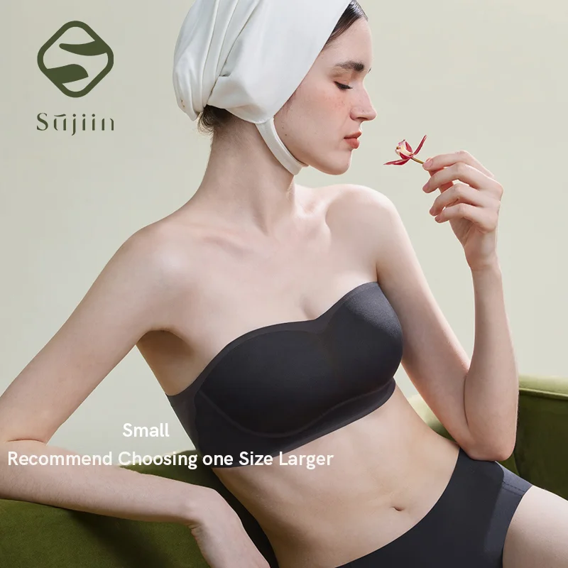 

SUJIIN Invisible Strapless Bra for Women Wireless Seamless Push Up Bralette Lady Summer Convertible Multiway Lift Bras Female