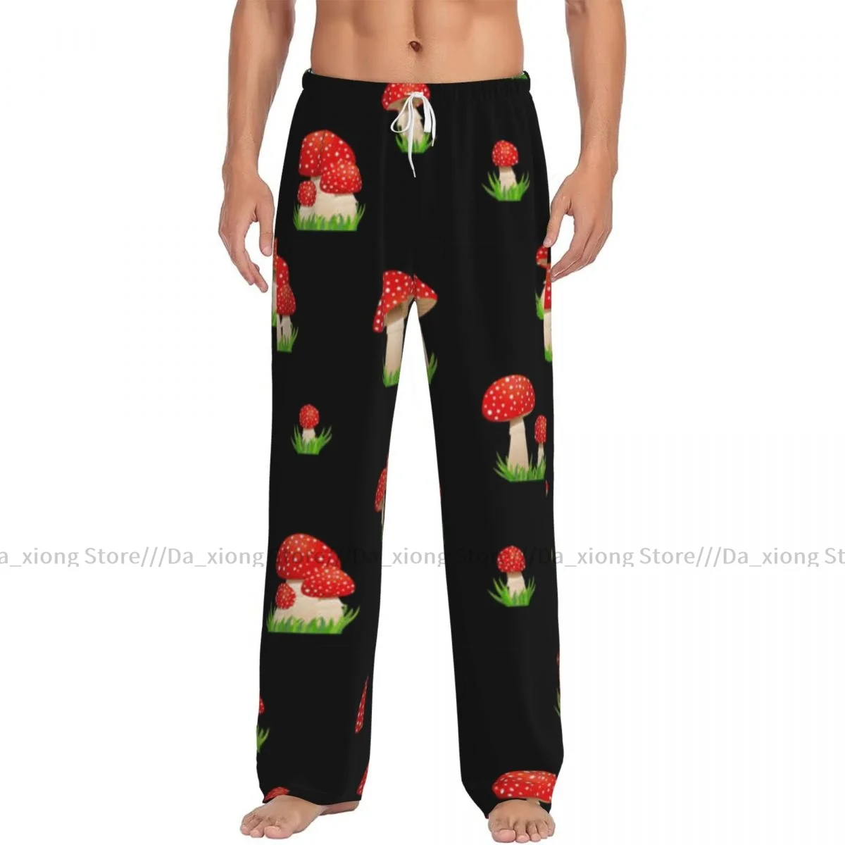 Cute Cartoon Forest Mushrooms Mens Pajamas Pyjamas Pants Lounge Pants Sleep Bottoms