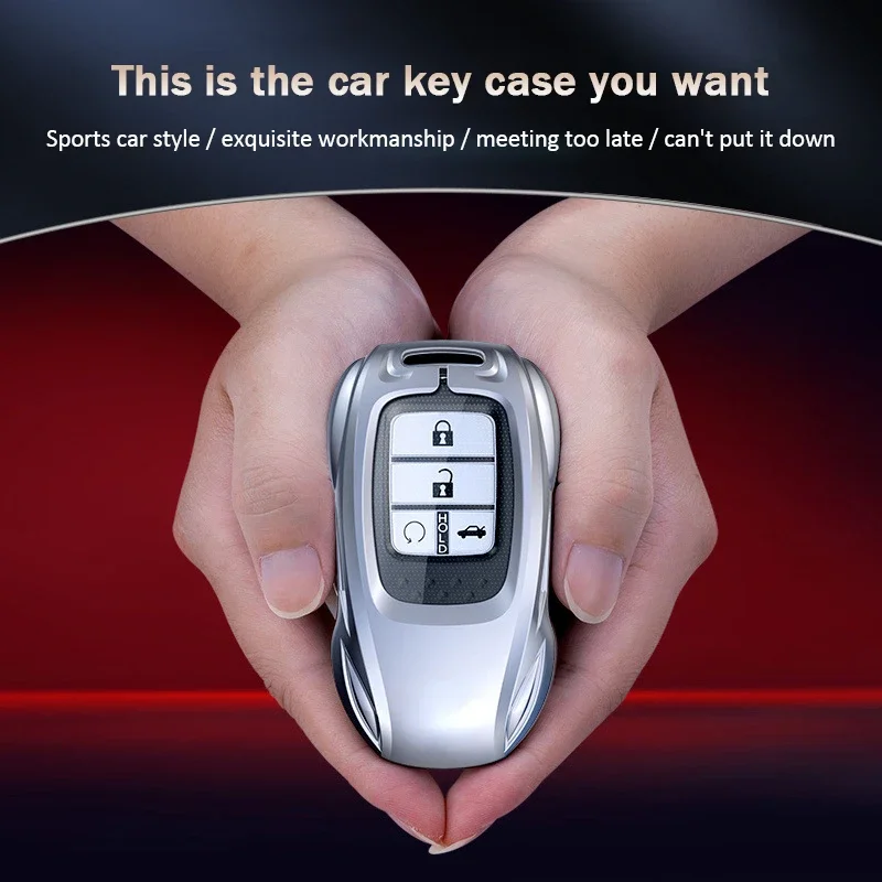 For Honda Civic HRV CRV XRV CR-V Odyssey Pilot Accord Zinc Alloy Car Key Case Cover Car Accessories