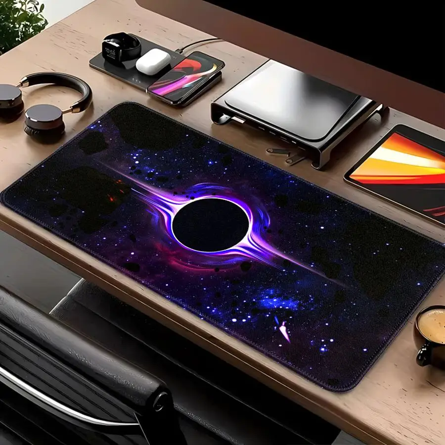 Black Hole With Purple Light Mouse Pad Game Console Pad Desk accessories office Pad Keyboard Mouse Pad Computer Laptop Pad
