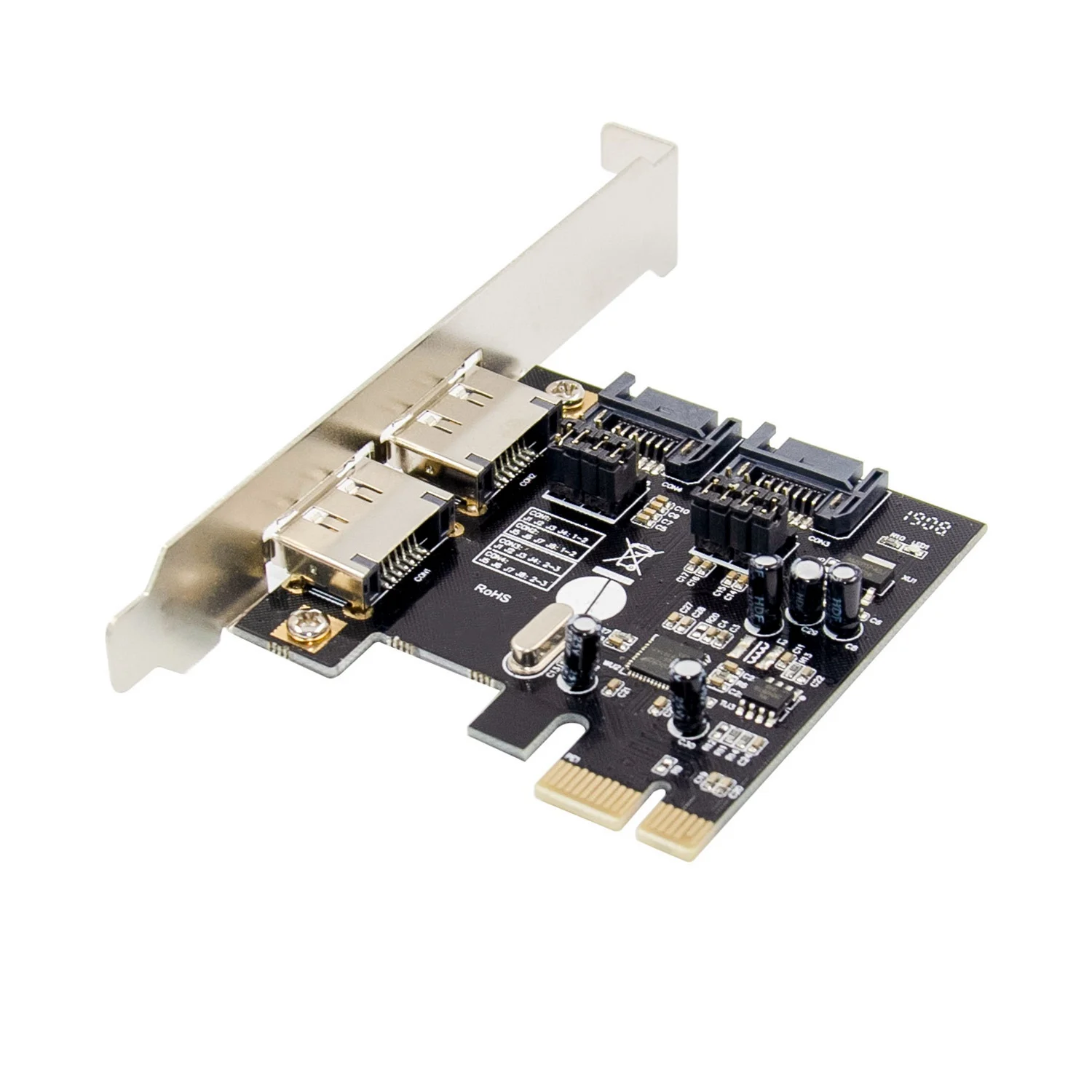 Carte D'Extension PCIE ESATA SATA III PCI-E Vers SATA3.0 6Gb / S PCI-E Express Adapter ASM1061 Chipest pour