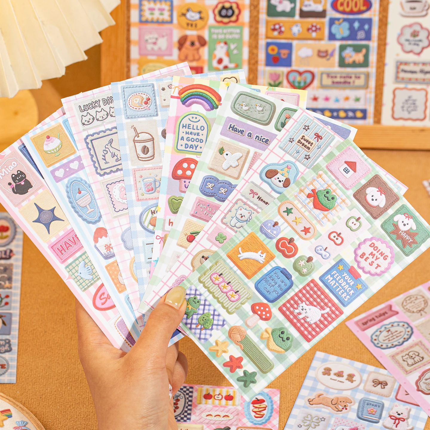 Embroidery Journal Book - كتاب ملصقات محاكاة التطريز من Mr.Paper،