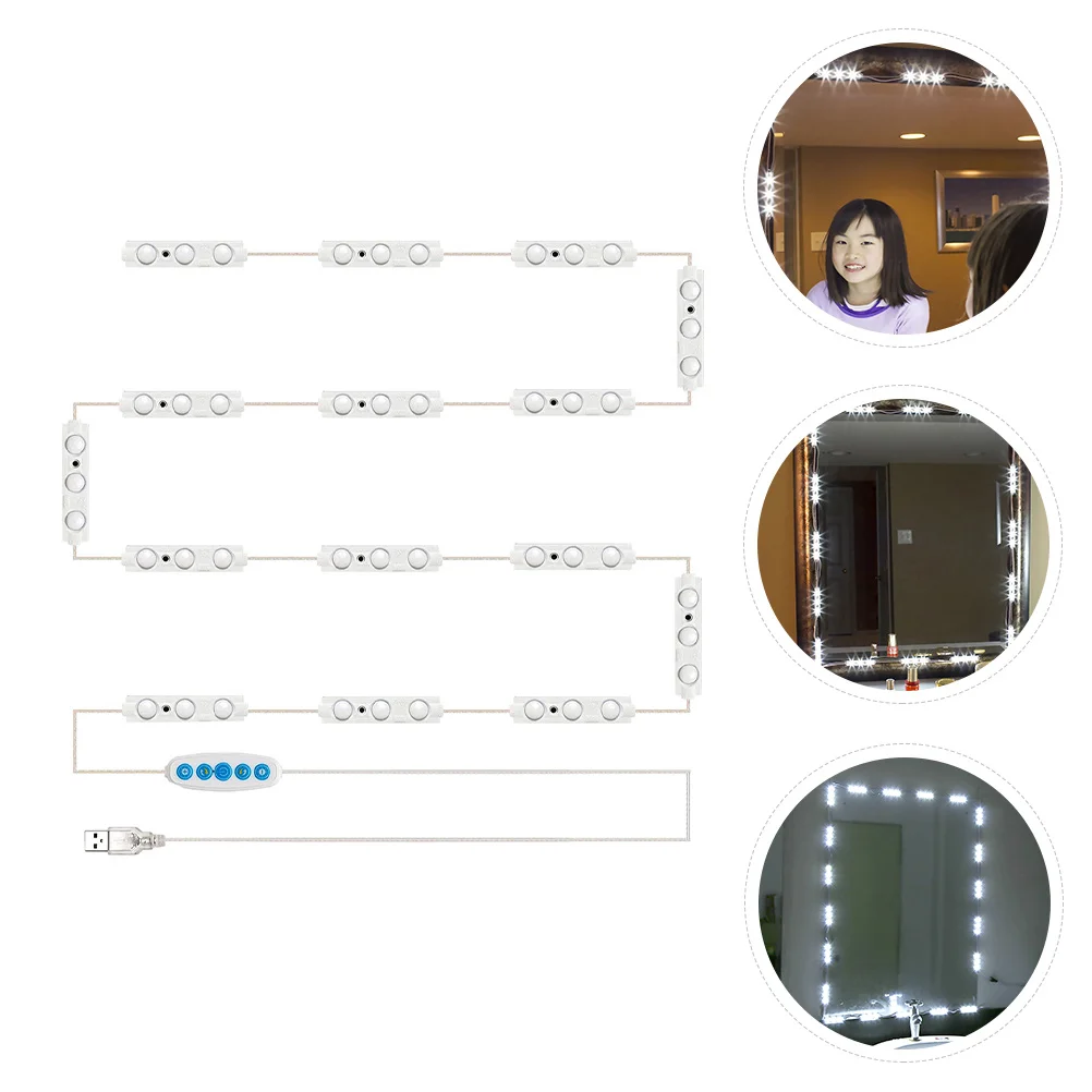 

1 Set Led Makeup Mirror Light Usb Vanity Front Lamp For Beauty, Portable Light Kit For Makeup, Wardrobe, Showroom, Hotel Use,