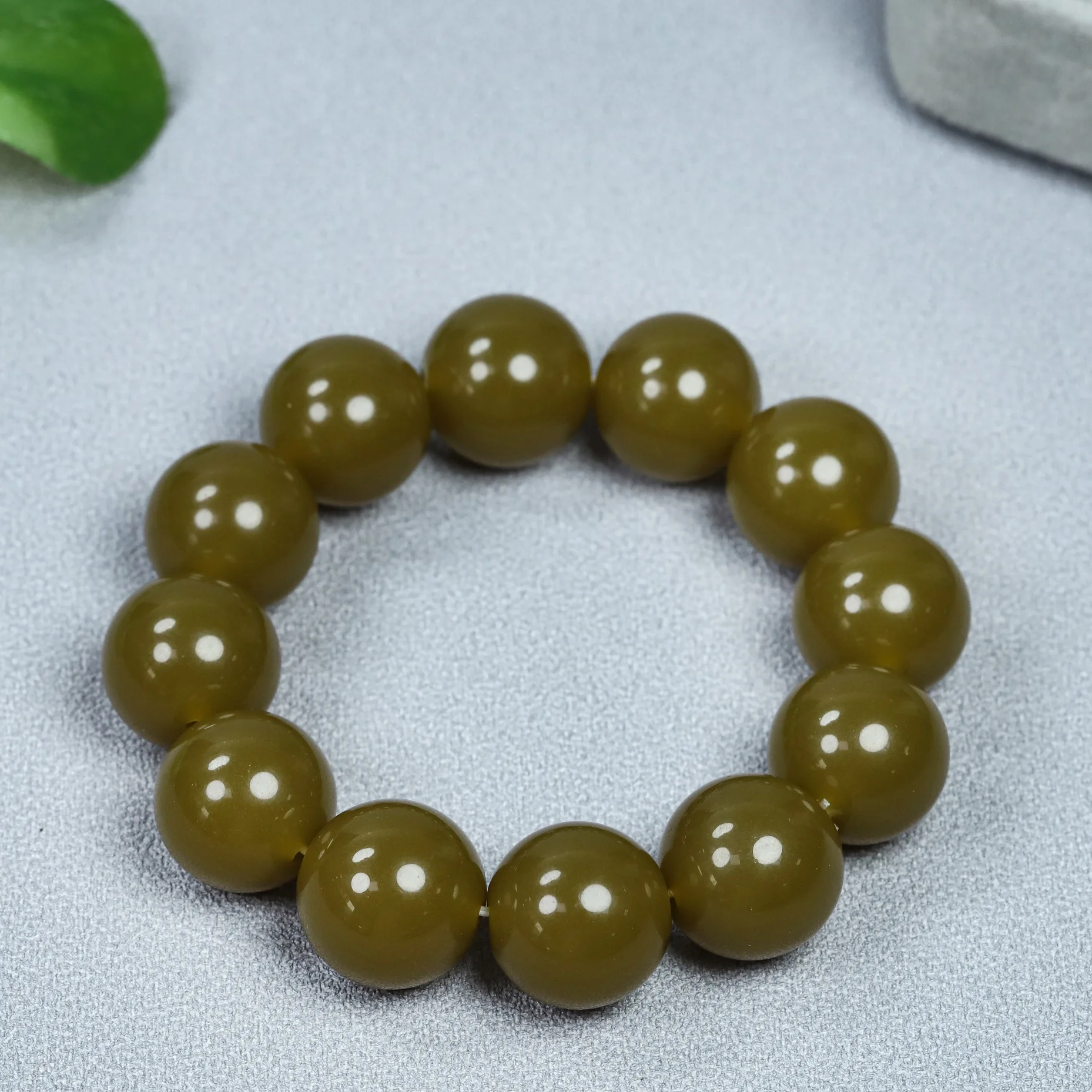 

High ice fine material sugar colored round bead bracelet genuine product transfer sugar jade beads bangle bangles