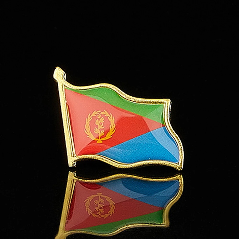 Africa The State of Eritrea Coat Flag National Emblem Flag Lapel Pin Brooch Badges Shirt Suit Backpack Jewelry Gift