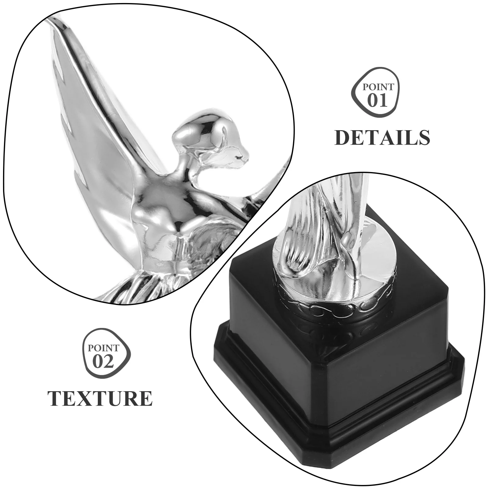 

Dancer Trophy Ballet Dance Competition Award Decorative ABS Trophy for Winner Performance Party Game Home Office Desktop