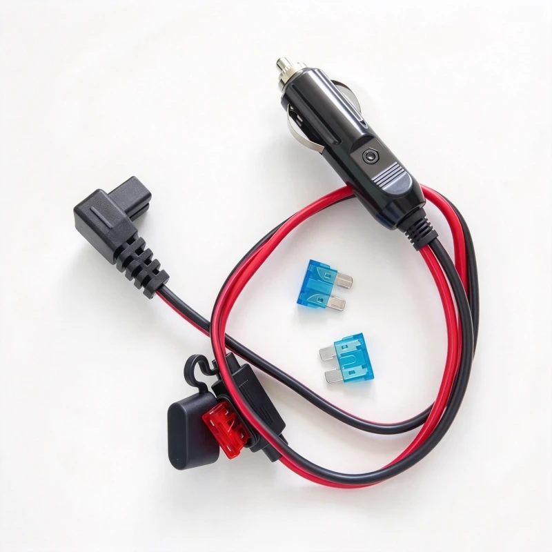 10AWG 12AWG DC Power Cable SAE/SB45/SB50/Fridge Plug/Cigarette Lighter to M8 Connector with Fuses for Car RV Solar Battery