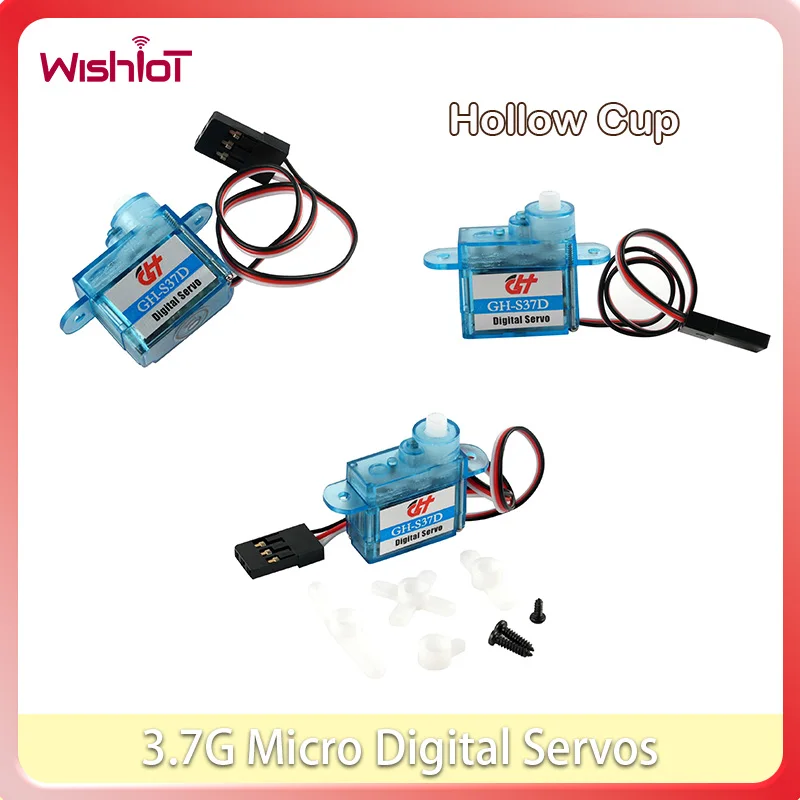 3.7G Micro Digital Servos Coreless 90/180 Degree Smart Home Appliance Aircraft Model Motor Servo for Robot Car Drones Toys