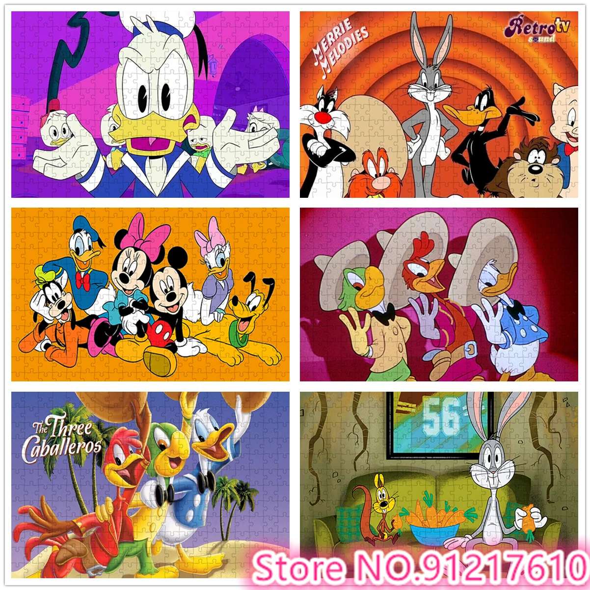 

Disney 1000 Puzzles Donald Duck Anime Movie Cartoon Children's Puzzle Brain Burning Jigsaw Game Holiday Gift