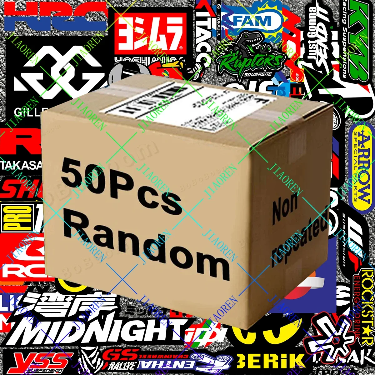 Pegatinas 3D para motocicleta, 50 Uds., logotipo del patrocinador de motocicleta, casco, tanque, tiras laterales, calcomanías para Yamaha, Honda, Suzuki, Kawasaki, Ktm # 1