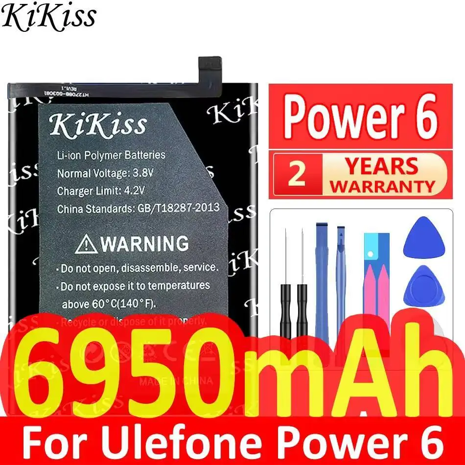 

Стабильный аккумулятор для мобильного телефона, высокая совместимость для Ulefone Power 6 6,3 дюйма 6950 мАч