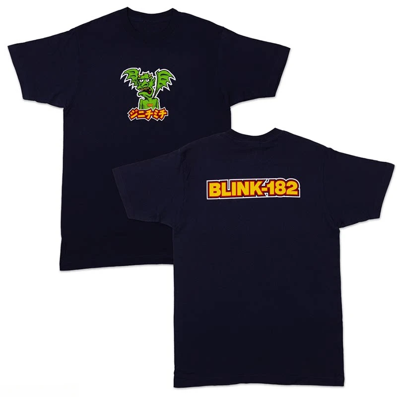 New Blink 182 - The Smiling Punk Rabbit Graffiti Rabbit Illustration - American Retro High Street Vintage Streetwear T-shirt